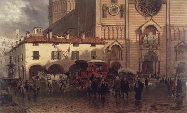 Edward lamson Henry Cathedral of Piacenza France oil painting art